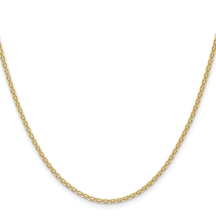 14k 1.8mm Lightweight Flat Bismark Chain-HLF13-16