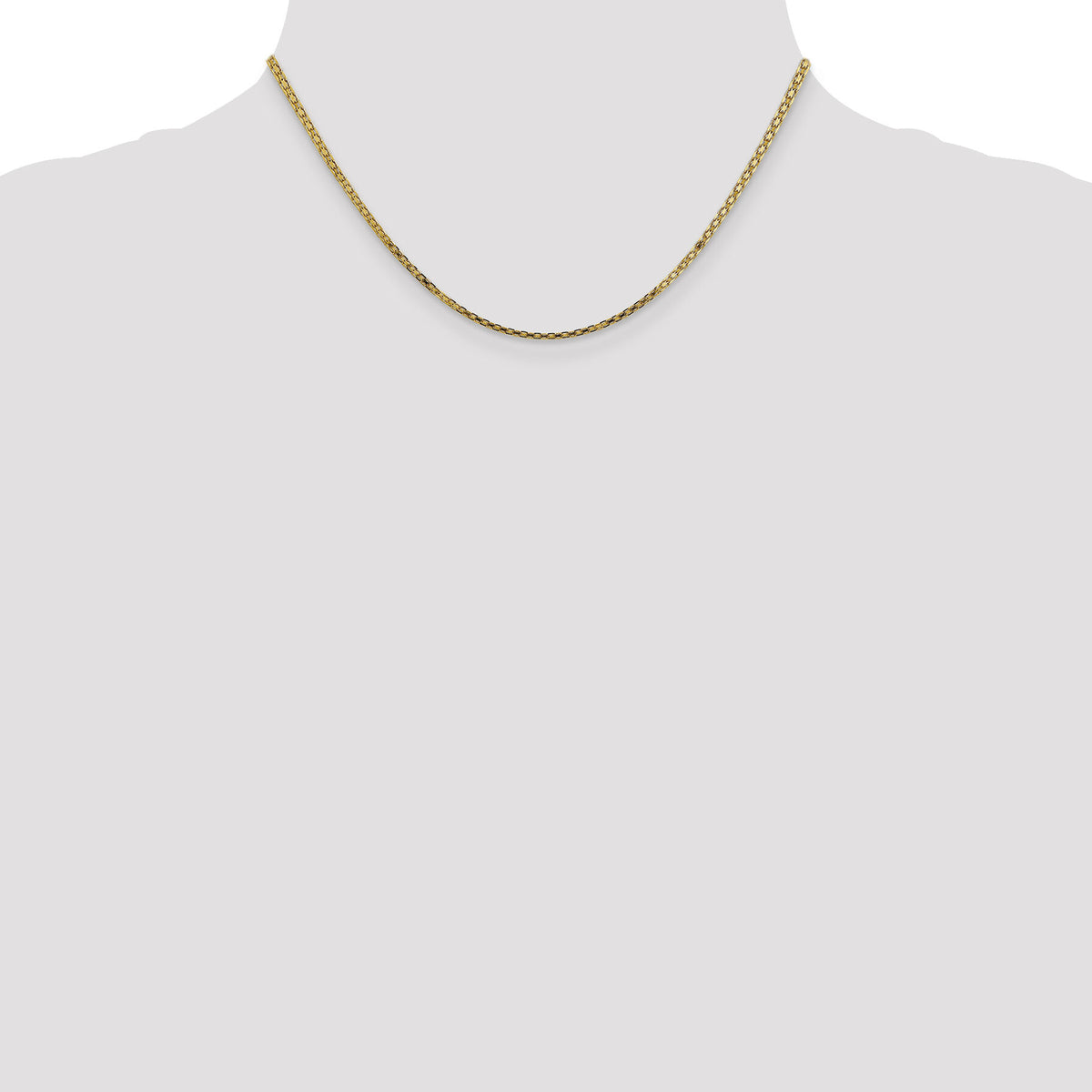 14k 1.8mm Lightweight Flat Bismark Chain-HLF13-16