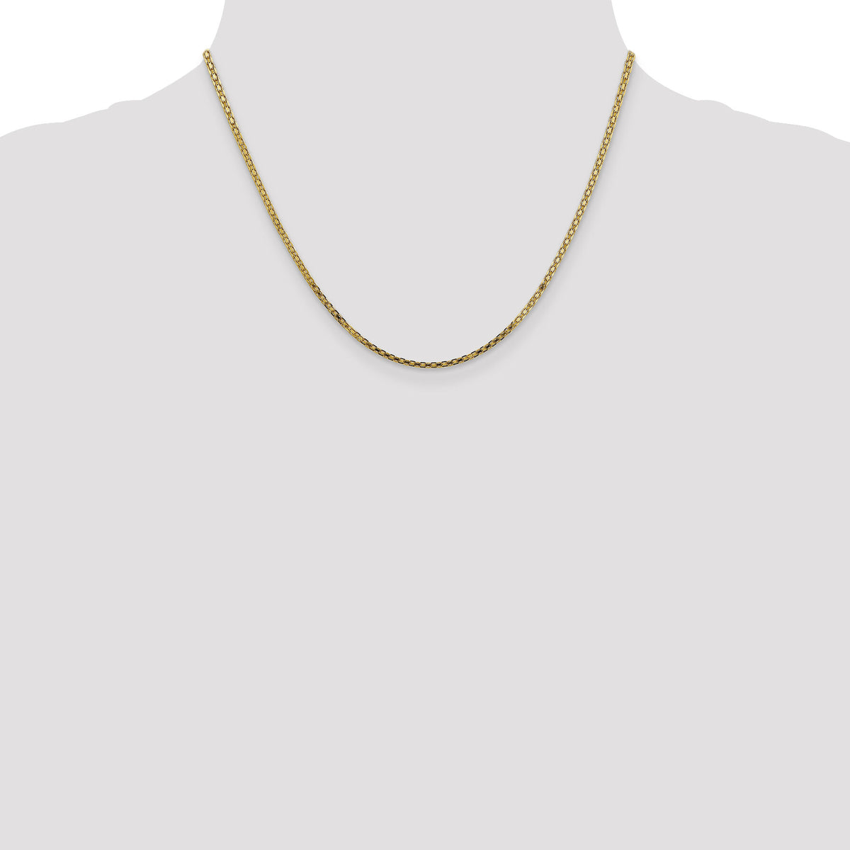 14k 1.8mm Lightweight Flat Bismark Chain-HLF13-18