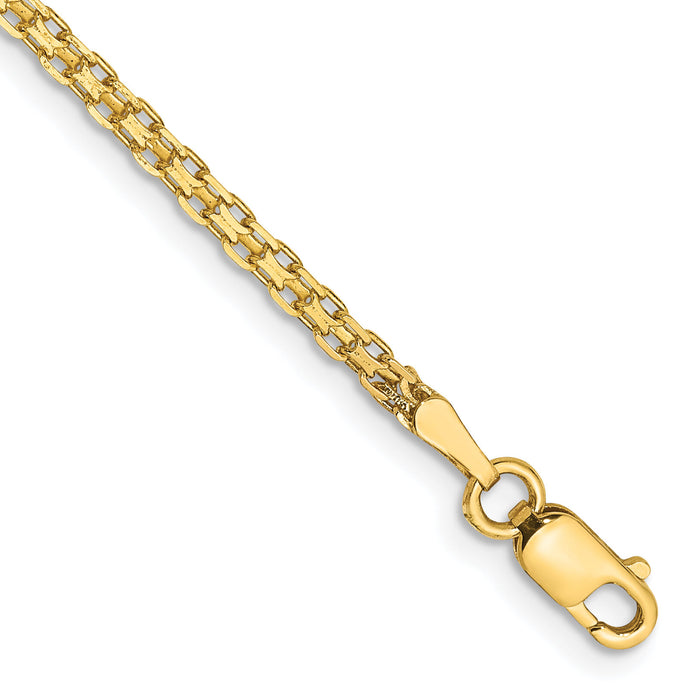 14k 1.8mm Lightweight Flat Bismark Chain-HLF13-7