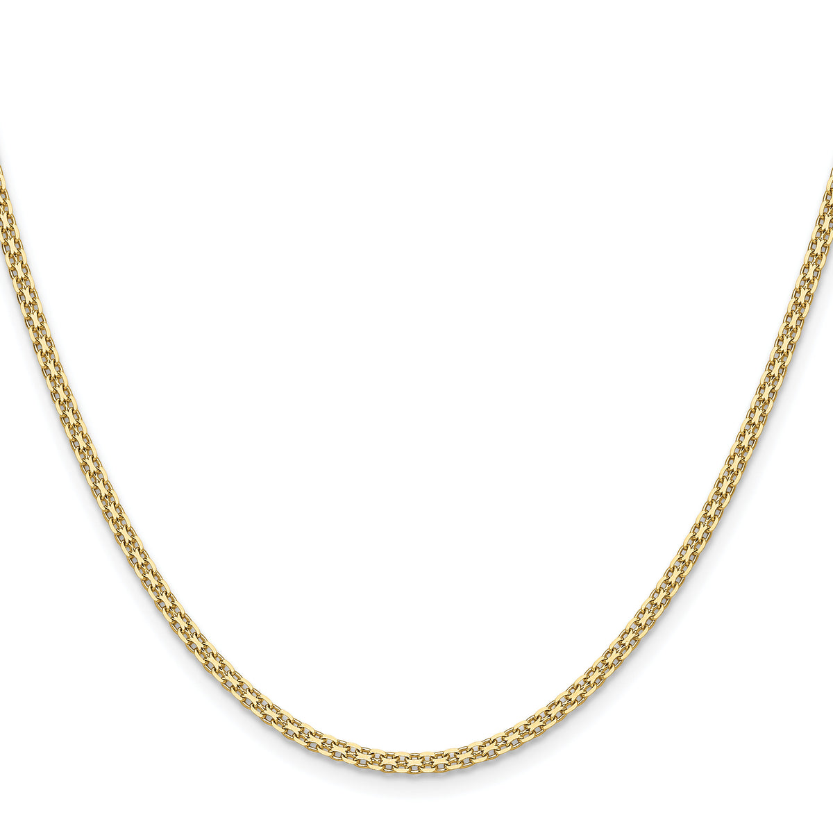 14k 2.2mm Lightweight Flat Bismark Chain-HLF20-16