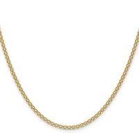 14k 2.2mm Lightweight Flat Bismark Chain-HLF20-20