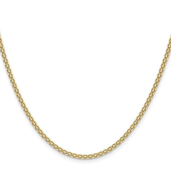 14k 2.2mm Lightweight Flat Bismark Chain-HLF20-24