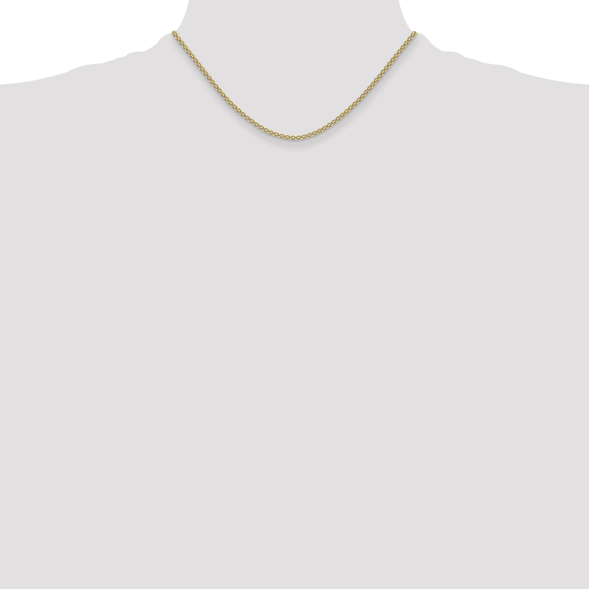 14k 2.2mm Lightweight Flat Bismark Chain-HLF20-16