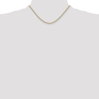14k 2.2mm Lightweight Flat Bismark Chain-HLF20-16