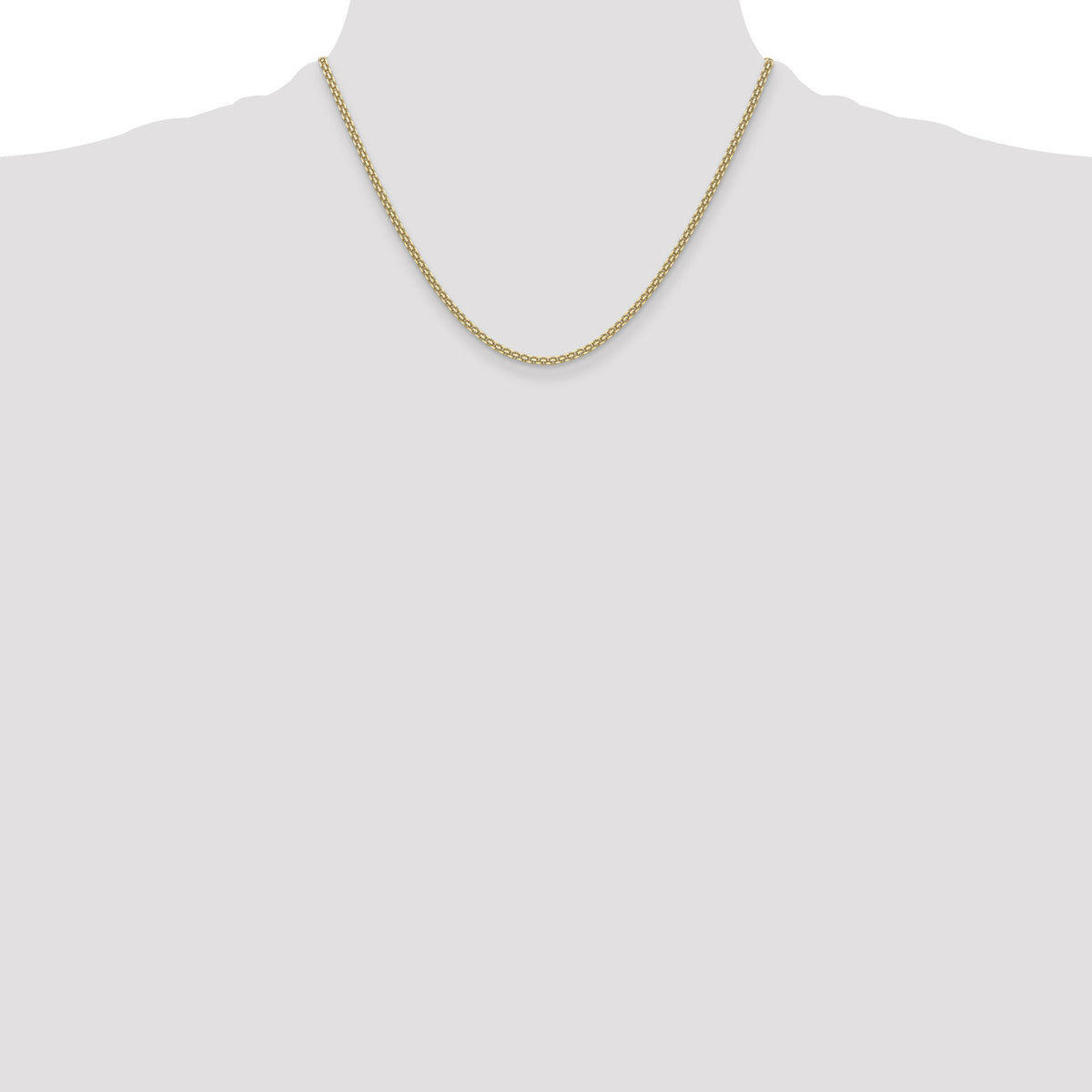 14k 2.2mm Lightweight Flat Bismark Chain-HLF20-18