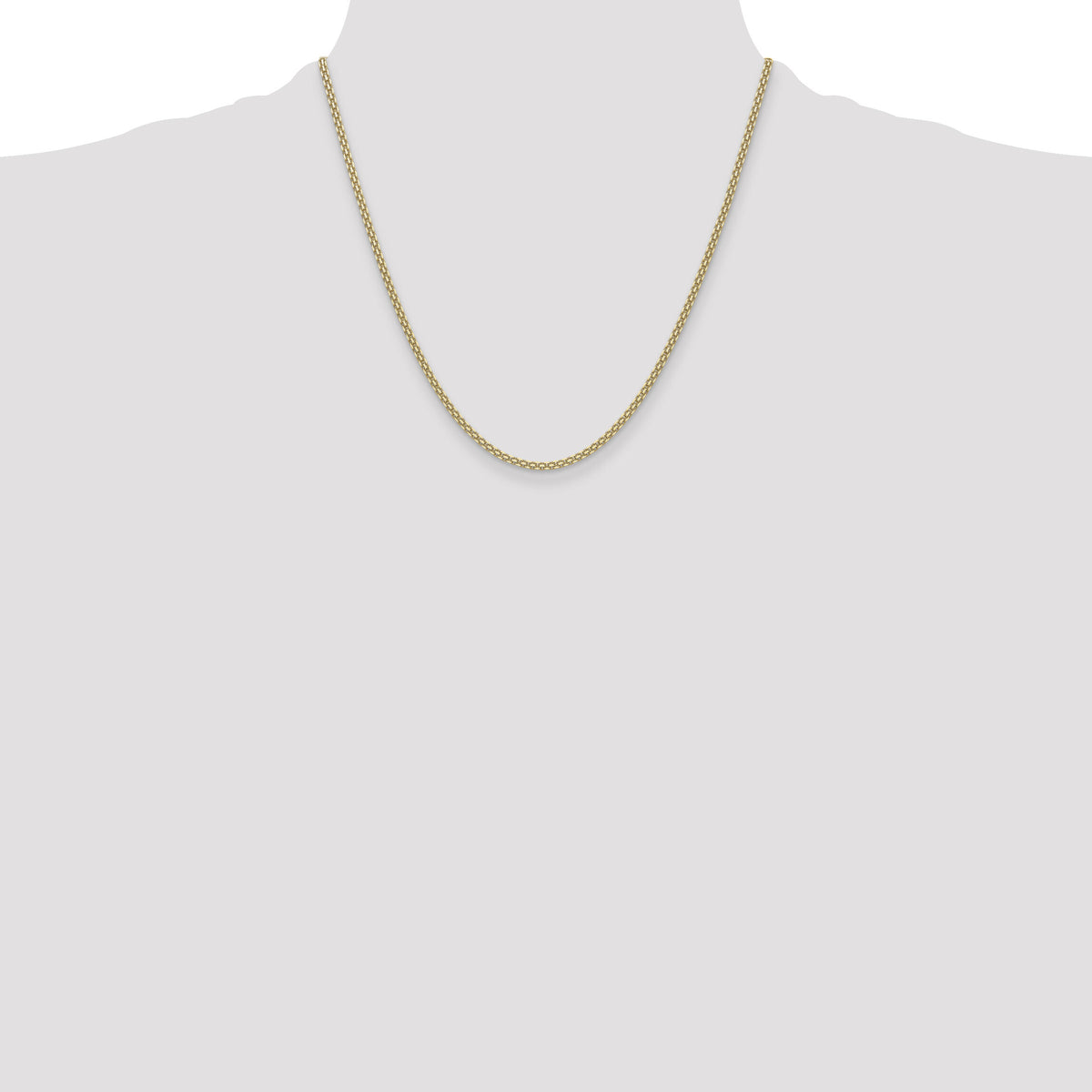 14k 2.2mm Lightweight Flat Bismark Chain-HLF20-20