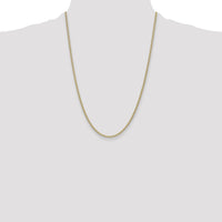 14k 2.2mm Lightweight Flat Bismark Chain-HLF20-24