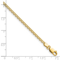 14k 2.2mm Lightweight Flat Bismark Chain-HLF20-8