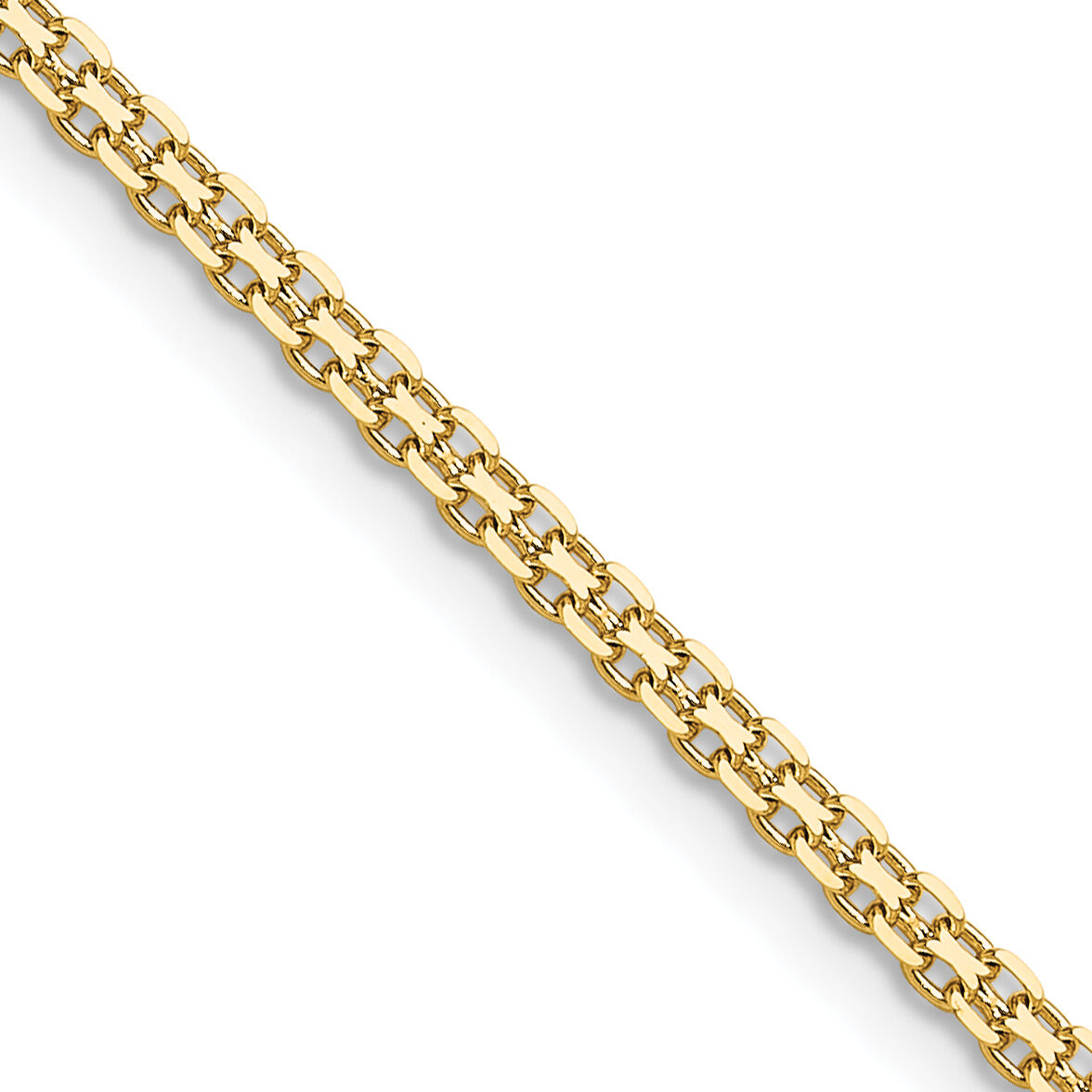 14k 2.2mm Lightweight Flat Bismark Chain-HLF20-24