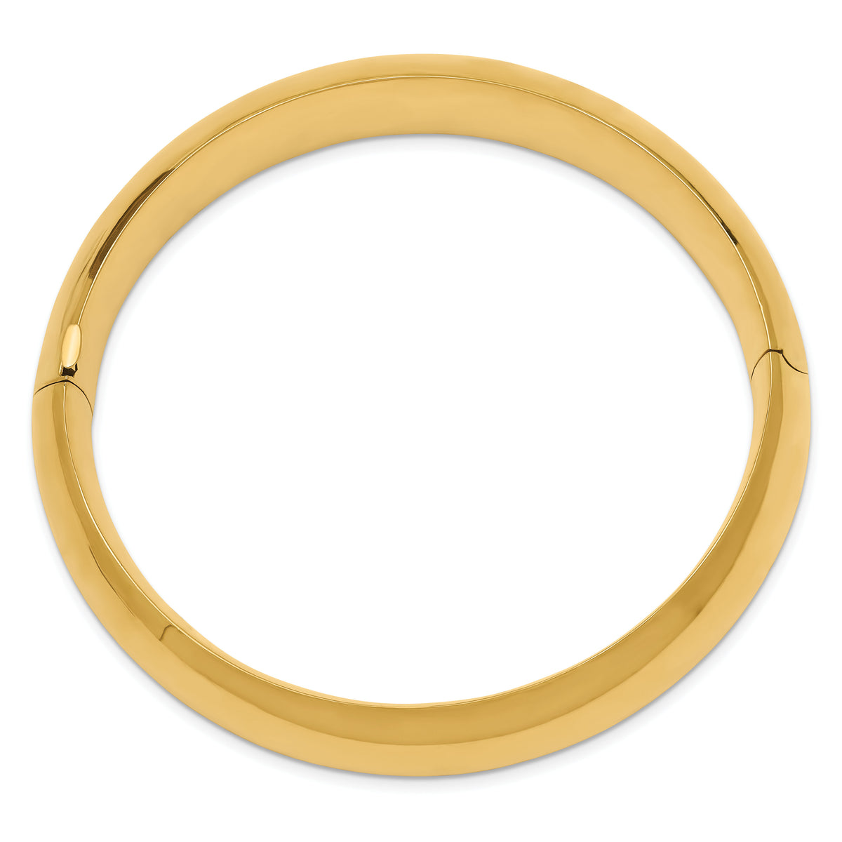 14k 11/16 High Polished Hinged Bangle Bracelet-HP11/16