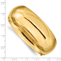 14k 13/16 Oversize High Polished Hinged Bangle Bracelet-HP13/16O