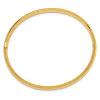14k 4/16 High Polished Hinged Bangle Bracelet-HP4/16