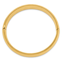 14k 9/16 High Polished Hinged Bangle Bracelet-HP9/16