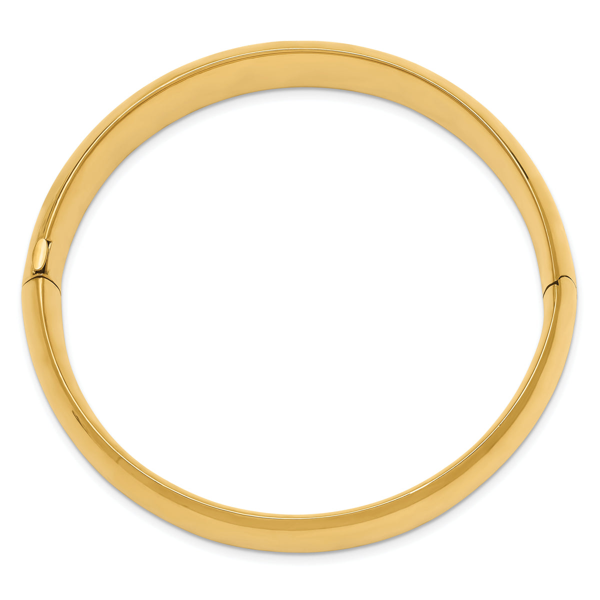 14k 9/16 Oversize High Polished Hinged Bangle Bracelet-HP9/16O