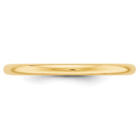14KY 2mm Half-Round Wedding Band-HR020