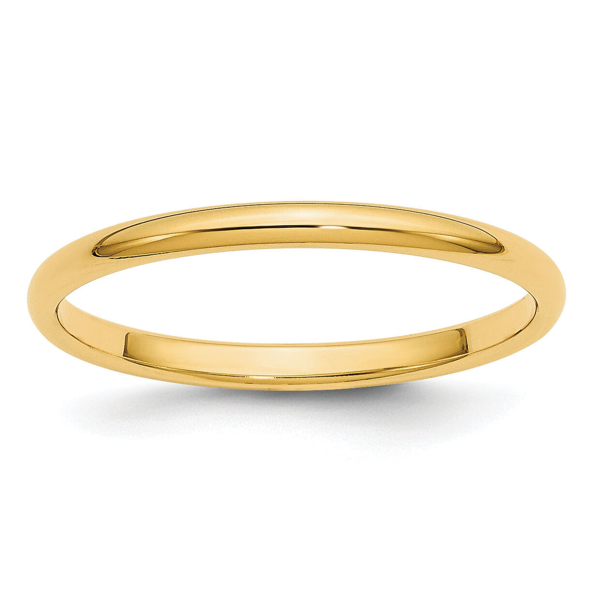 14k 1.5mm Half-Round Wedding Band-HR015