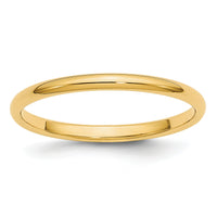 14k 1.5mm Half-Round Wedding Band-HR015