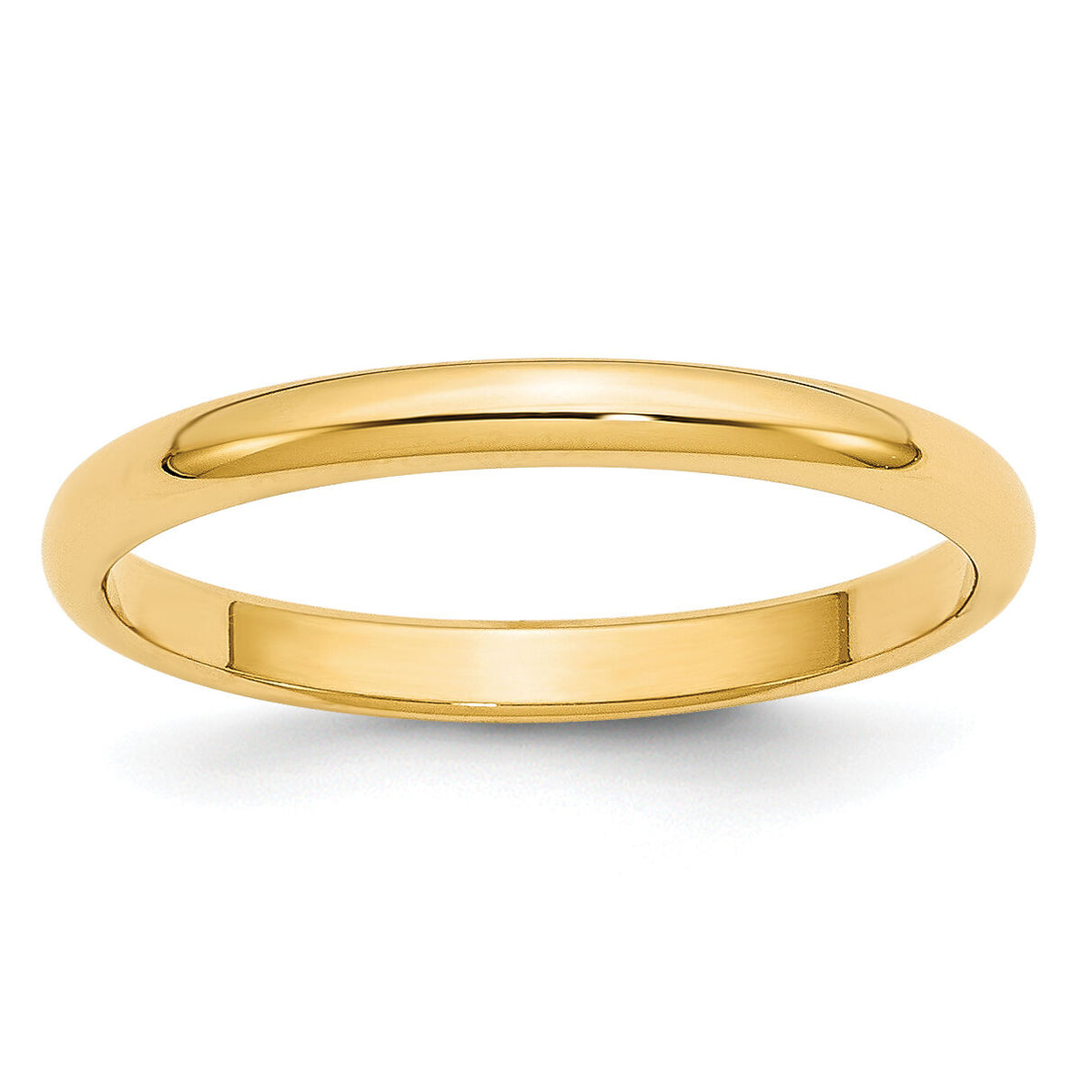 14KY 2.5mm Half Round Band-HR025