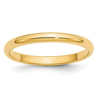 14KY 2.5mm Half Round Band-HR025