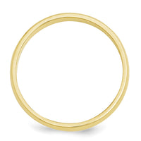14KY 3mm Half-Round Wedding Band-HR030