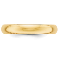 14KY 4mm Half-Round Wedding Band-HR040