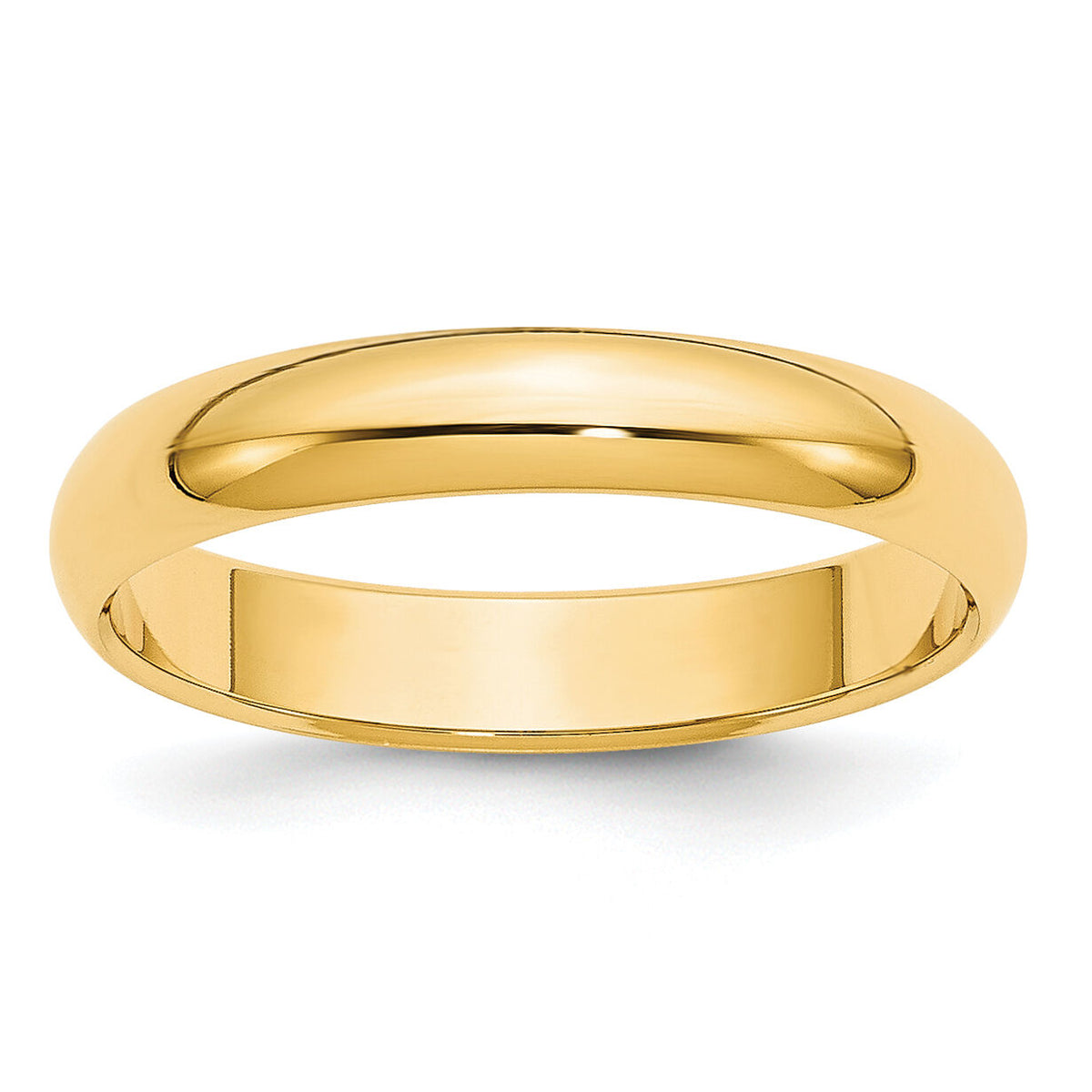 14KY 4mm Half-Round Wedding Band-HR040