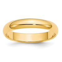 14KY 4mm Half-Round Wedding Band-HR040