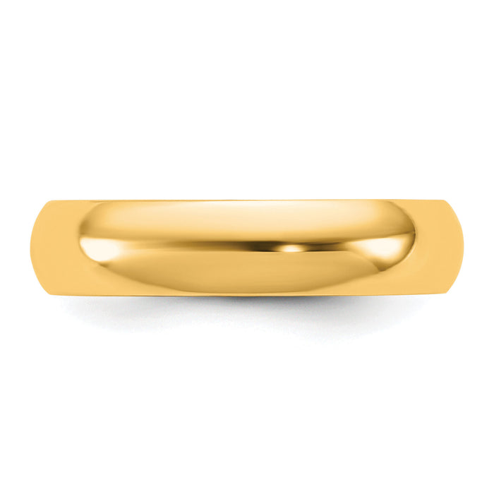 14KY 4.5mm Half Round Band-HR045