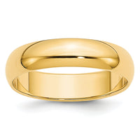 14KY 4.5mm Half Round Band-HR045