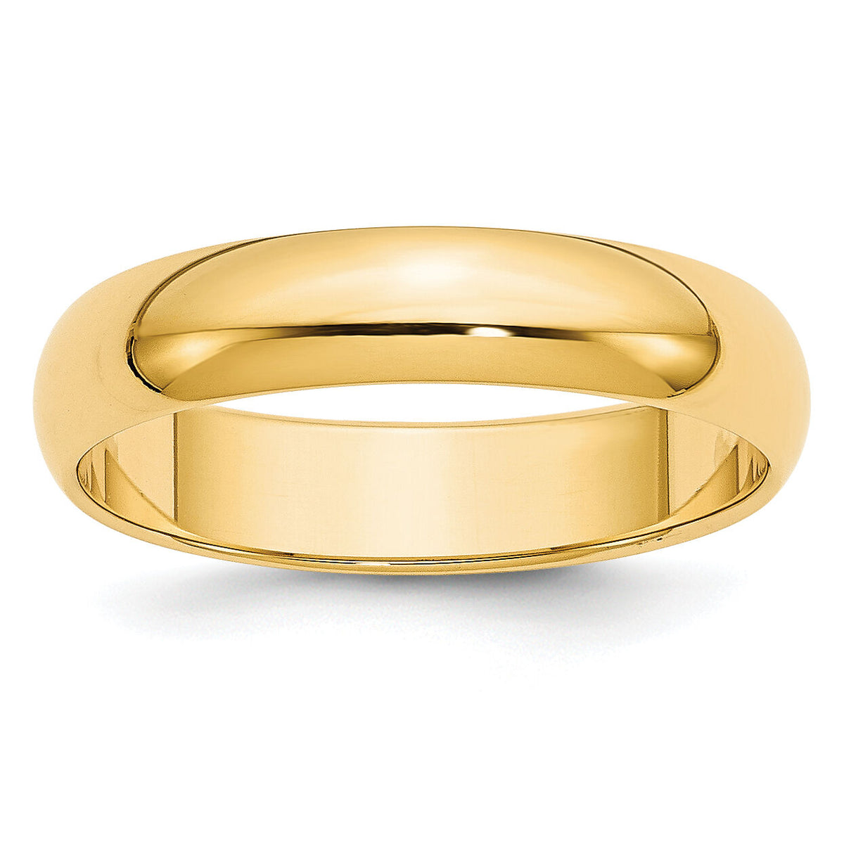 14KY 5mm Half-Round Wedding Band-HR050