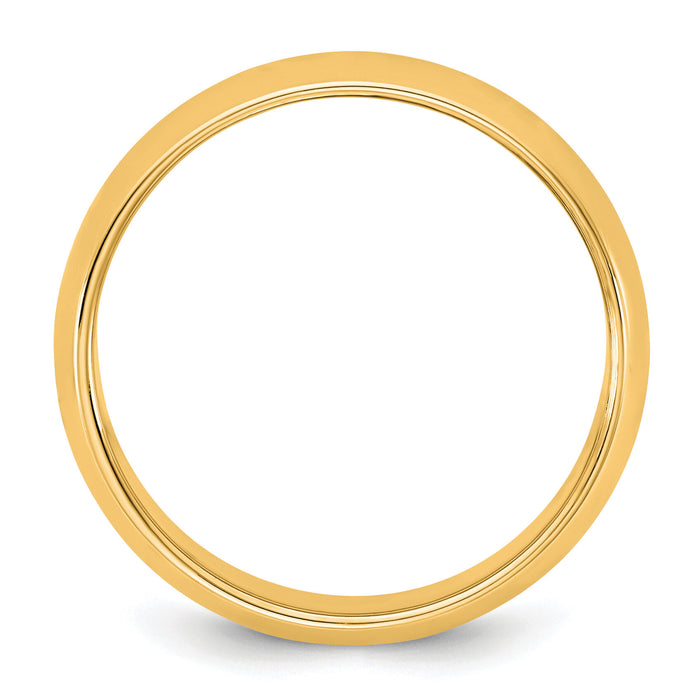 14KY 6.5mm Half Round Band-HR065