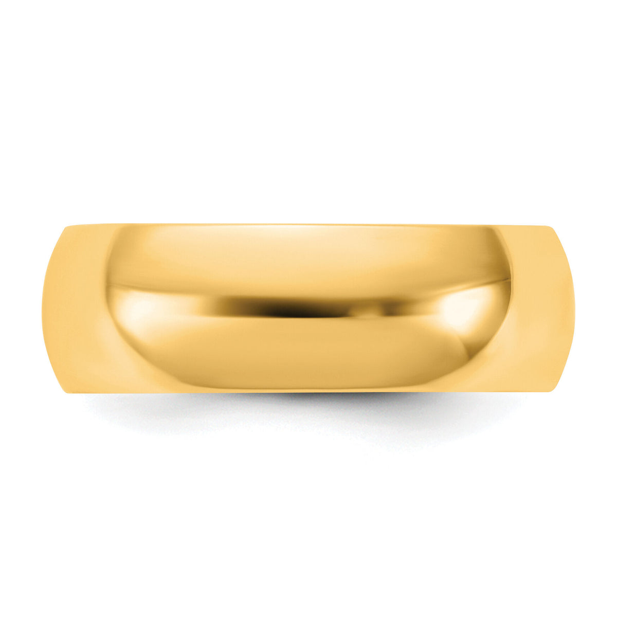 14KY 6.5mm Half Round Band-HR065