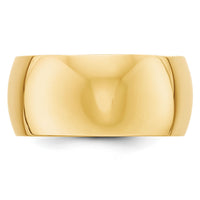 14KY 10mm Half Round Band-HR100