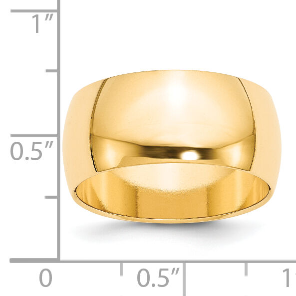 14KY 10mm Half Round Band-HR100