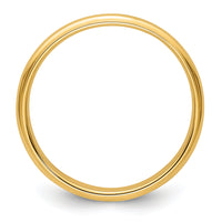 14KY 3mm Half Round with Edge Band-HRE030