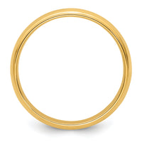 14KY 5mm Half Round with Edge Band-HRE050