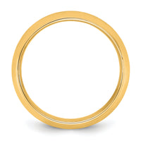 14KY 7mm Half Round with Edge Band-HRE070