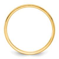 14KY 1mm LTW Half Round Band-HRL010