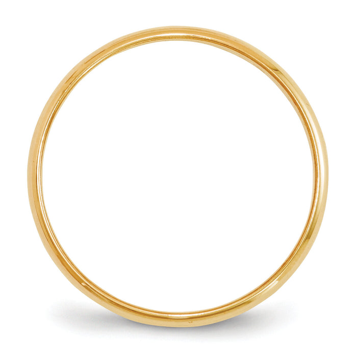 14KY 2mm LTW Half Round Band-HRL020