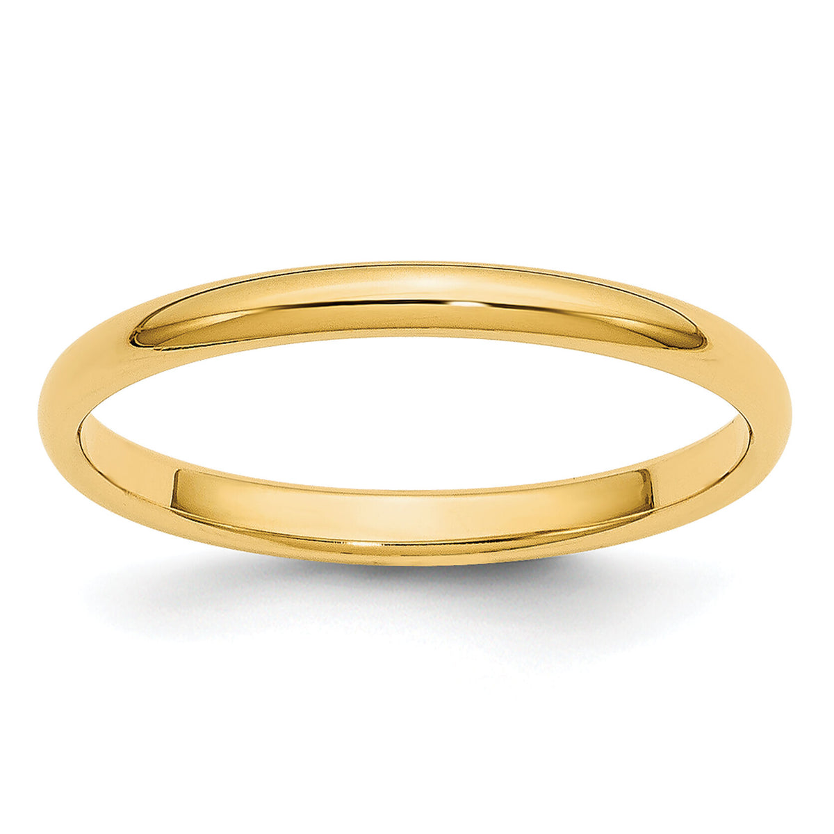 14KY 2mm LTW Half Round Band-HRL020