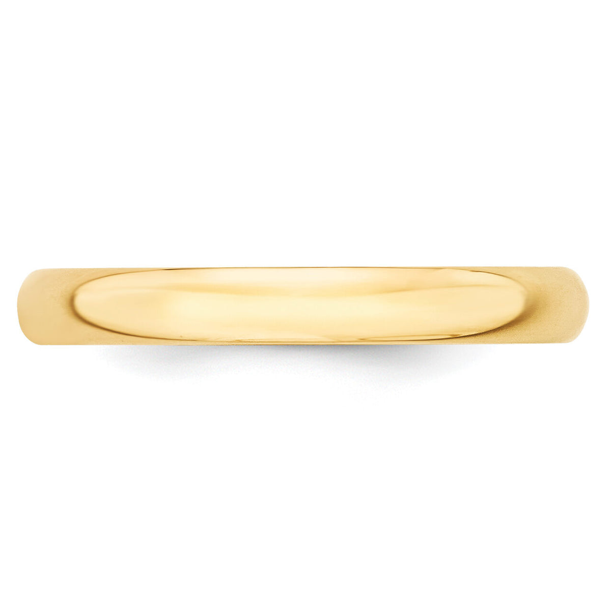 14KY 3mm LTW Half Round Band-HRL030