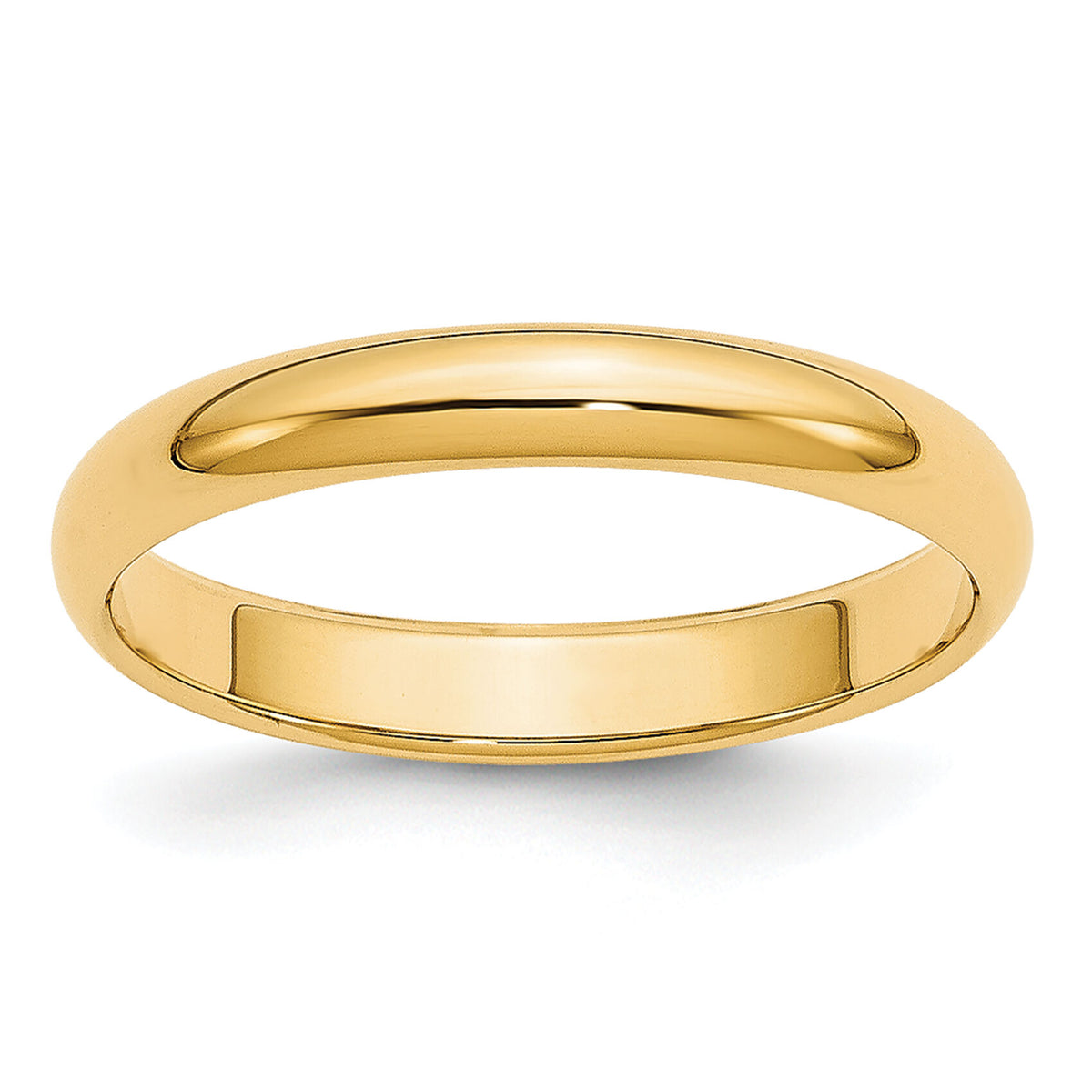 14KY 3mm LTW Half Round Band-HRL030
