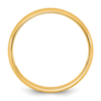 14KY 3.5mm LTW Half Round Band-HRL035