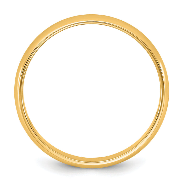 14KY 3.5mm LTW Half Round Band-HRL035