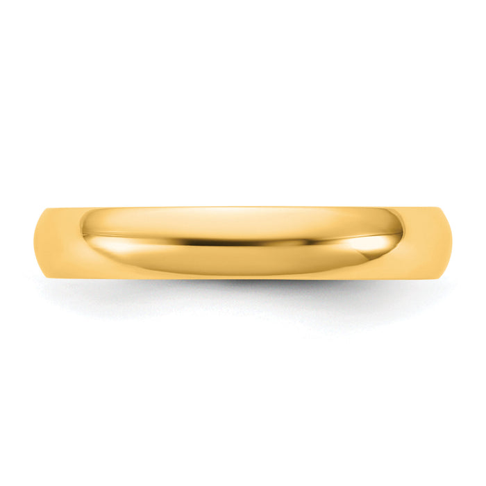 14KY 3.5mm LTW Half Round Band-HRL035