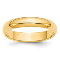 14KY 3.5mm LTW Half Round Band-HRL035