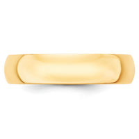 14KY 5mm LTW Half Round Band-HRL050