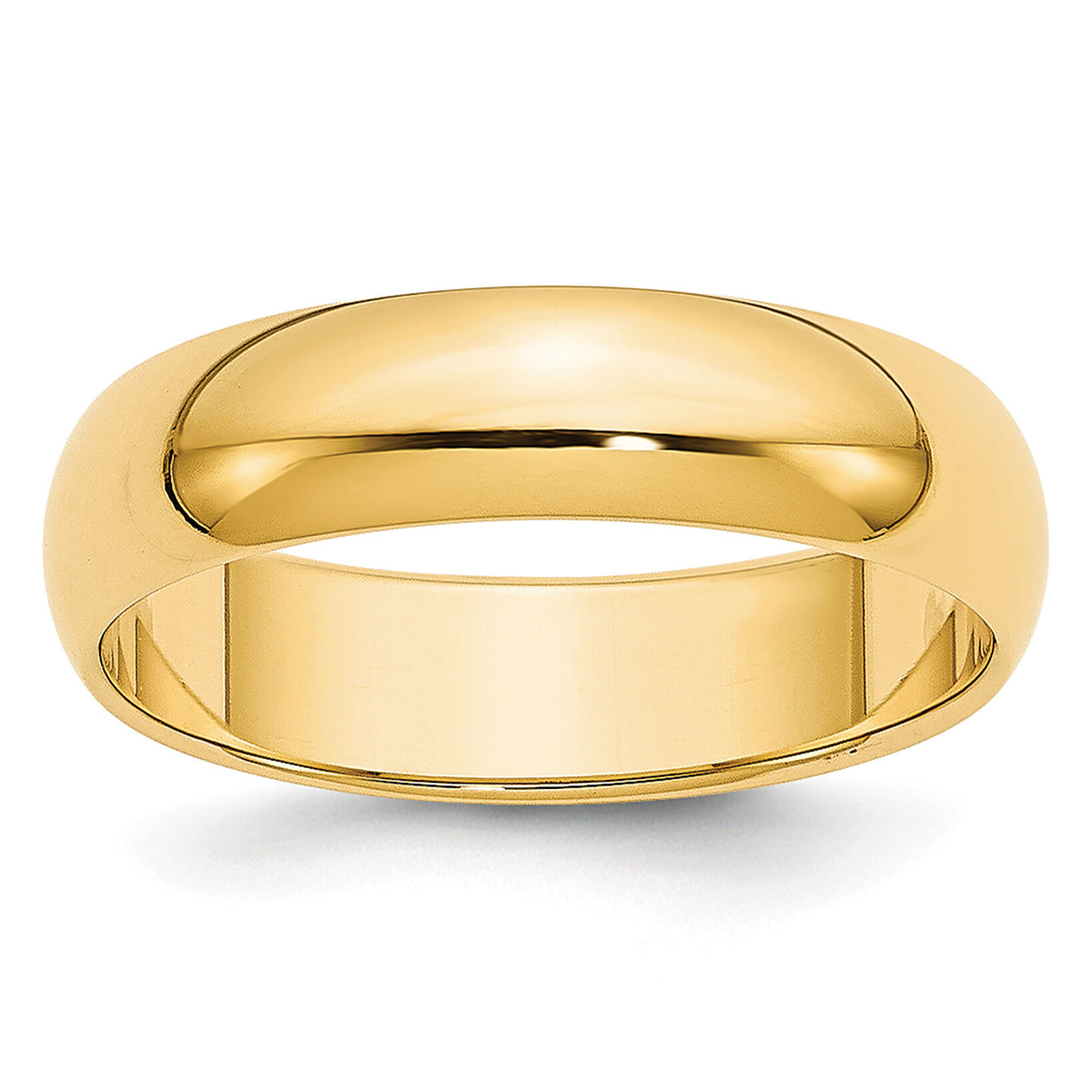 14KY 5mm LTW Half Round Band-HRL050
