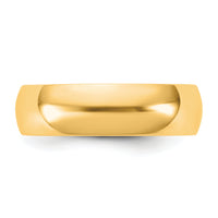 14KY 5.5mm LTW Half Round Band-HRL055